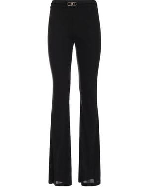 Just Cavalli Buckle-Detail Trousers - Black