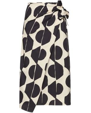 Elena Miro Patterned Midi Skirt - White