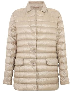 Herno Quilted Button-Up Jacket - Natural