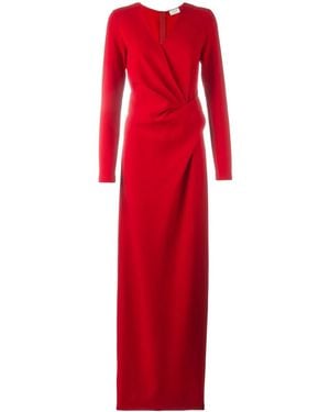 Lanvin Wrap Detail Maxi Dress - Red