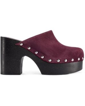 Simon Miller Sol Stud-Embellished Platform Clogs - Purple