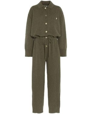 Barrie Cashmere Jumpsuit - Green