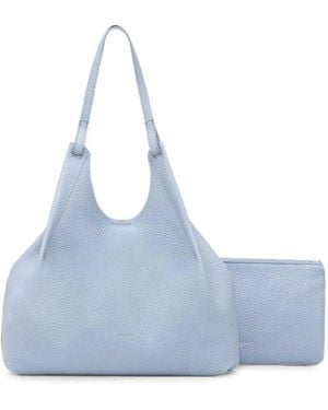 Gianni Chiarini Large Dua Grained Shoulder Bag - Blue