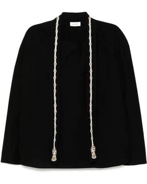 Lemaire Blusa Con Ricamo - Nero