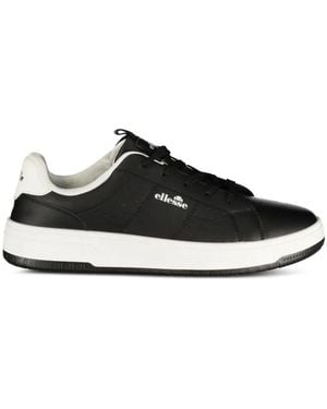 Ellesse Perforated Logo-Print Trainers - Black