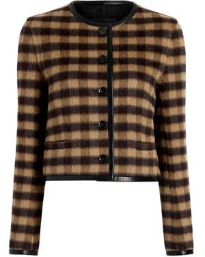 Proenza Schouler Checked Cropped Jacket - Black