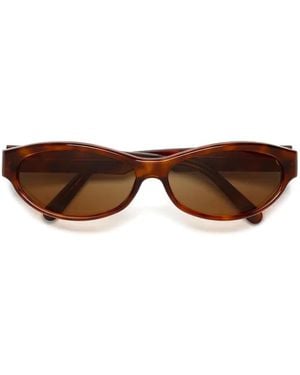 Marni Ouzoud Oval-Frame Sunglasses - Brown