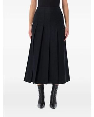 Studio Nicholson Fuse Pleated A-Line Maxi Skirt - Black