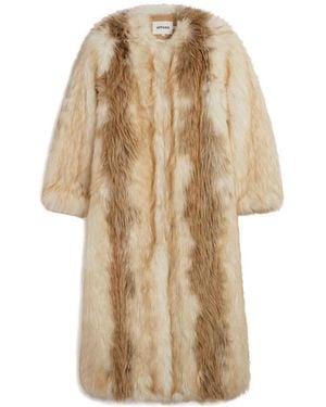 Apparis Solange Faux-Fur Maxi Coat - Natural