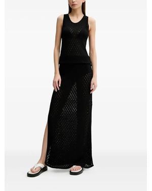 Melissa Odabash Abito Lungo Con Spacco Laterale - Nero
