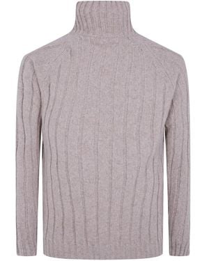 Nuur Ribbed-Knit Roll-Neck Sweater - Gray