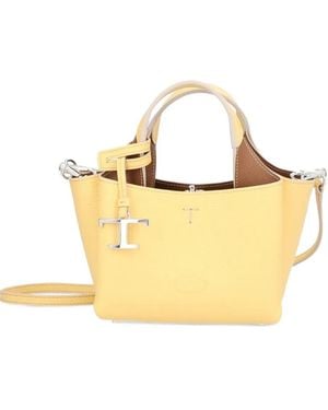 Tod's T Timeless Leather Shoulder Bag - Metallic
