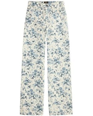 RRL Floral-Print Jeans - White