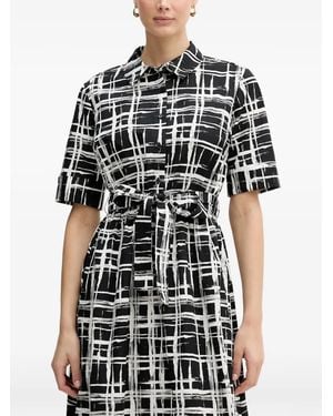 DKNY Check Belt Dress - Black