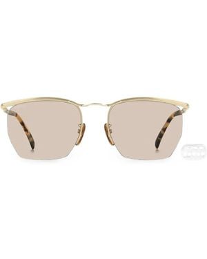 David Beckham Geometric-Frame Sunglasses - Natural