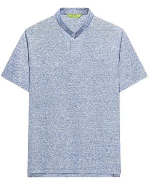 Shanghai Tang Button-up Polo Shirt - Blue