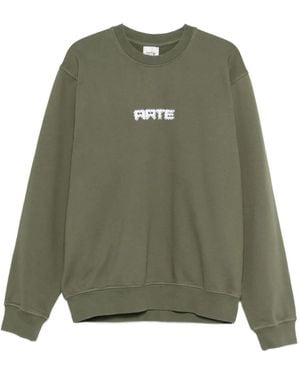 Arte' Logo-Print Sweatshirt - Green
