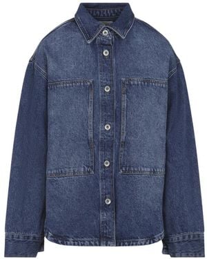 Studio Nicholson Pocketed Shirt Denim Jacket - Blue