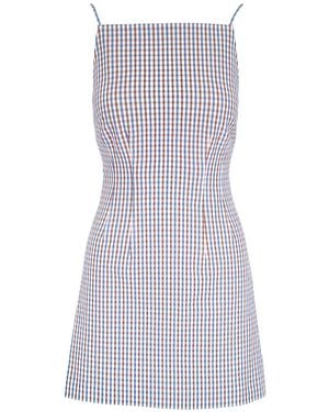 Veronica Beard Chester Gingham-Check Dress - Purple