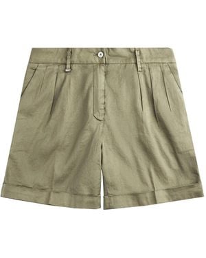Fay Pleated Shorts - Green