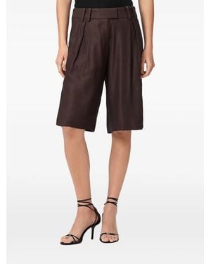 AllSaints Bermudas De Sarga Con Pinzas - Negro