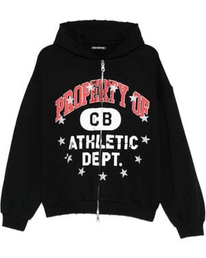 Cole Buxton Graphic-print Zip-fastening Hoodie - Black