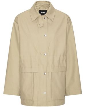 ROTATE BIRGER CHRISTENSEN Drawstring Twill Jacket - Natural