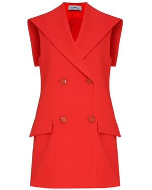 Olympiah Blazer Doppiopetto Smanicato - Rosso