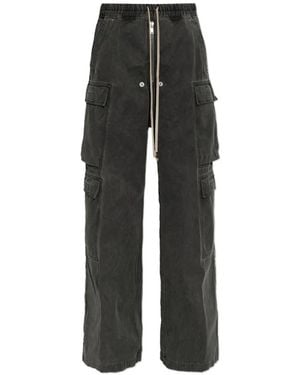 Rick Owens Wide-Leg Cargo Trousers - Black