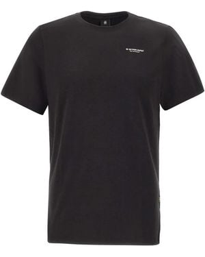 G-Star T-Shirt Mit Logo-Print - Schwarz