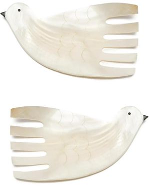 Gohar World Haarkämme in Vogelform - Weiß