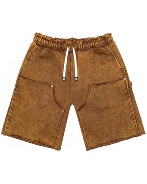 Godspeed Distressed Carpenter Shorts - White