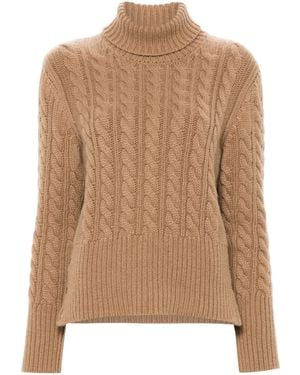 Thom Browne Cable-Knit Cashmere Jumper - Brown