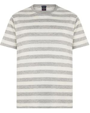 Paul & Shark T-Shirt À Rayures - White