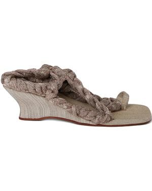 Isa Boulder Rope-Detailing Sandals - Brown