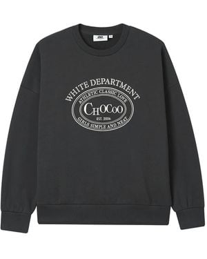 Chocoolate Sweatshirt mit Logo-Verzierung - Schwarz