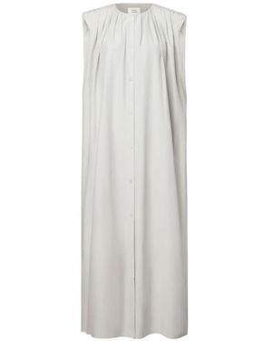 Loulou de Saison Button-Fastening Midi Dress - White