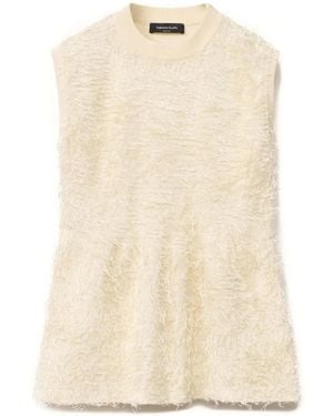 Fabiana Filippi Frayed Knitted Top - Natural