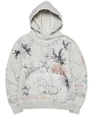SAINT Mxxxxxx Graphic-Print Hoodie - White