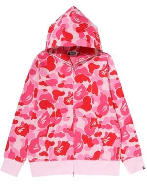 A Bathing Ape Sudadera Con Capucha Y Motivo Militar - Rojo