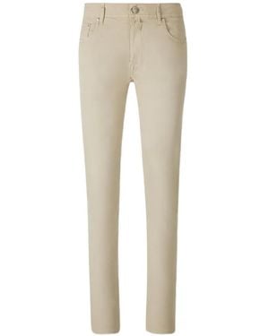 Jacob Cohen Logo-Embroidered Jeans - Natural
