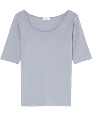 Marc O' Polo Scoop-Neck Short-Sleeves Top - Blue