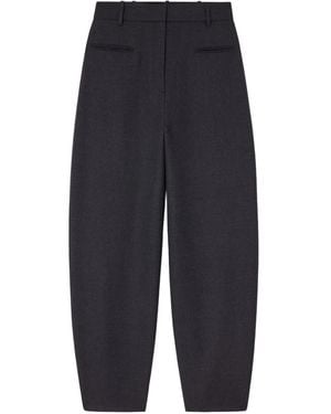 Ganni Pantalon À Patch Logo - Bleu