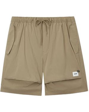 Alpha Industries Logo-Patch Shorts - Natural