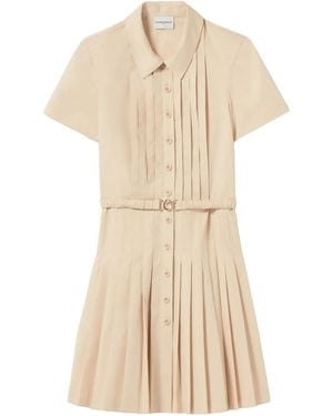 Claudie Pierlot Geplooide Mini-Jurk - Naturel
