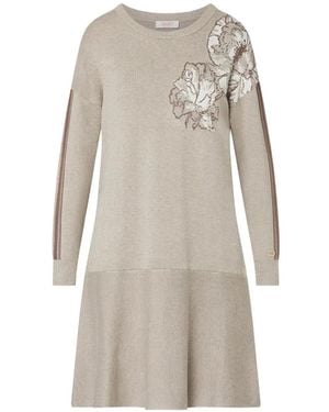 Liu Jo Short Jacquard Knit Dress - Natural