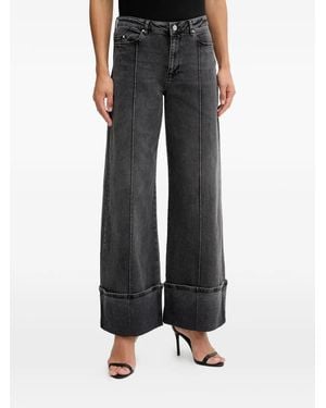 KARL LAGERFELD Cuffed Five-Pockets Jeans - Black