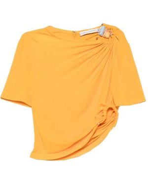 Christopher Esber T-Shirt Bezel Quartz À Fronces - Orange