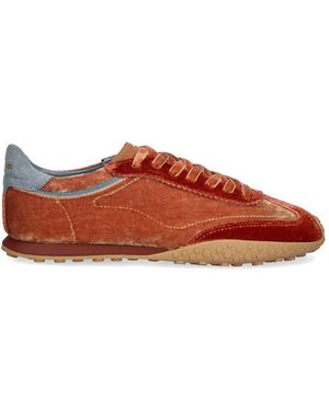 HOFF Bridge Velvet Paneled Sneakers - Red