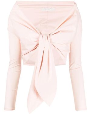 Philosophy Di Lorenzo Serafini Wraparound-Style Crop Top - Pink